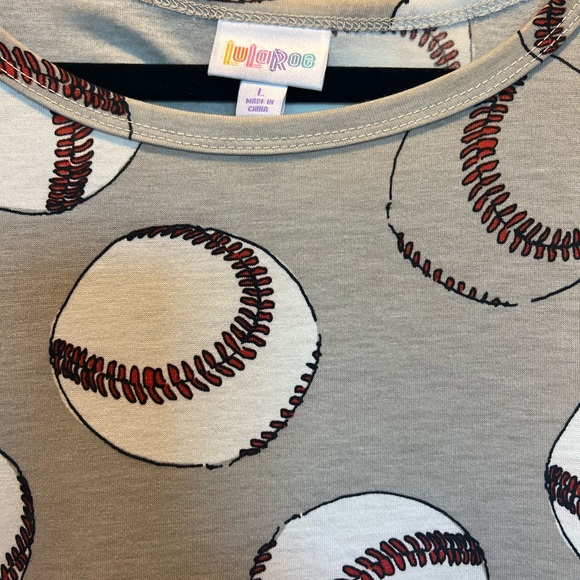 Lularoe Baseball Print Dress - Picture 2 of 4